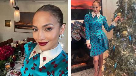 Jennifer López, de 53 años, compartió fotos de sus celebraciones navideñas en la última entrega de su boletín On the JLo.