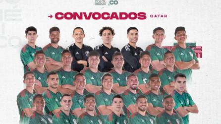 Los 26 futbolistas elegidos por México para el Mundial de Qatar 2022.
