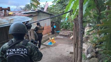 Con allanamientos, detenciones y decomisos contrarrestan estructuras extorsivas que operan en los sectores de Lomas del Norte y Canaán de Tegucigalpa.