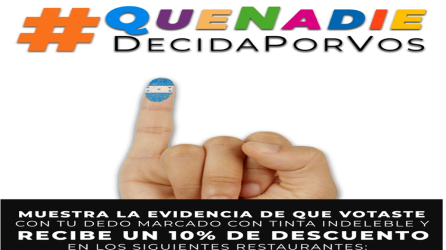 Asociación de Restaurantes de Honduras ofrecerá descuento a hondureños que voten en estas elecciones