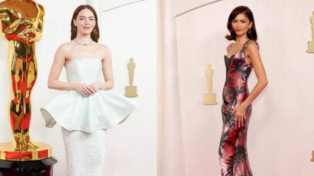 Emma Stone y Zendaya durante los premios Oscar 2024