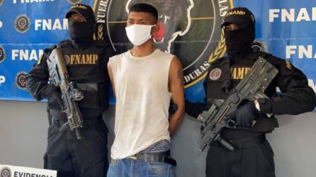 Marvin Nahín Bueso Fernández fue arrestado por agentes de la FNAMP.