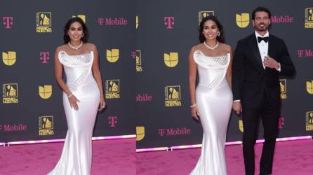 Galilea Montijo e Isaac Moreno en la alfombra magenta de Premio Lo Nuestro.