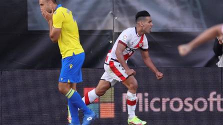 Radamel Falcao marcó su tercer gol consecutivo con el Rayo Vallecano.