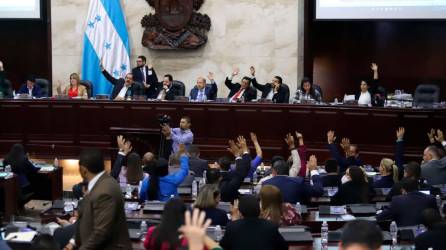 Diputados del Congreso Nacional de Honduras durante una sesión legislativa.