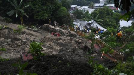 Un derrumbe se registró en la madrugada de este jueves 7 de diciembre en Choloma, Cortés, zona norte de Honduras.