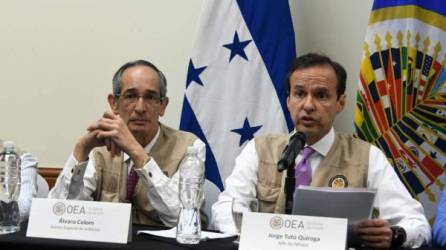 El expresidente guatemalteco Alvaro Colom estuvo como Asesor Especial de la Misión en las pasadas elecciones de Honduras junto al expresidente boliviano Jorge Tuto Quiroga. Foto de archivo.