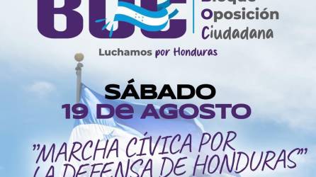 Anunció del Bloque de Oposición Ciudadana.