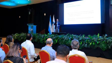 <b><span class=mln_uppercase_mln>Evento.</span></b> Eduardo Facussé, presidente de la CCIC, habló sobre la visión de la organización.<span class=mln_uppercase_mln> </span>