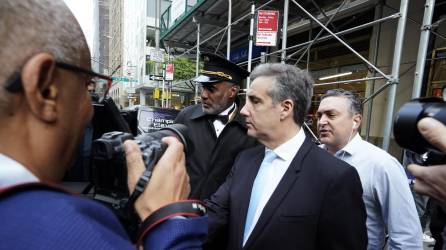 El exabogado de Trump, Michael Cohen, a su salida del tribunal de Nueva York.