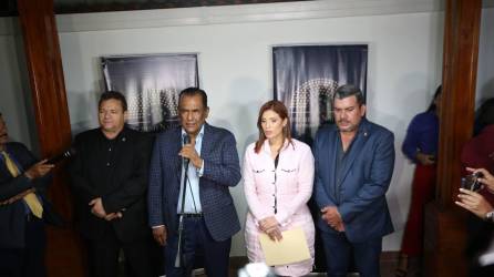 La diputada Carolina Echeverría Haylock durante la conferencia de prensa.