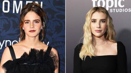 La actriz inglesa Emma Watson y la estadounidense Emma Roberts.