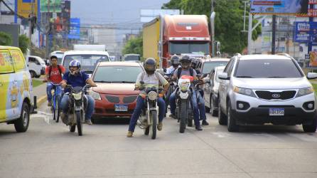 Las motocicletas son los vehículos que más circulan en el valle de Sula, albergando 227,912.