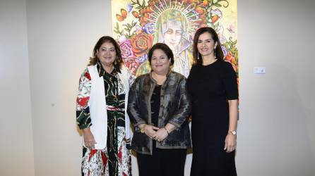 Las artistas Leticia Morales, Leticia Banegas y Suyapa Monterroso