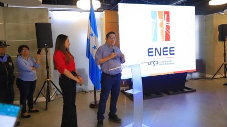 Erick Tejada, ministro de Energía durante la conferencia de prensa la mañana de este lunes en San Pedro Sula.