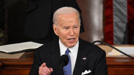 Presidente Joe Biden durante su discurso sobre el estado de la Unión.