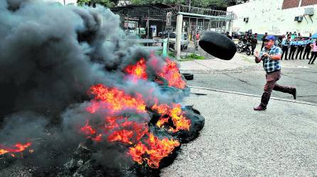Una protesta reciente en Tegucigalpa, epicentro de las manifestaciones en Honduras.