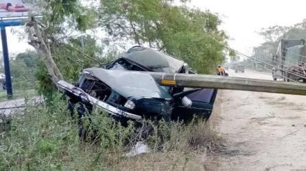 Un médico se salvó de milagro tras sufrir un aparatoso accidente la mañana de este lunes en bulevar que de San Pedro Sula conduce hacia la ciudad de El Progreso, Yoro.