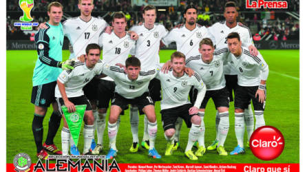 La lámina del equipo titular de Alemania.