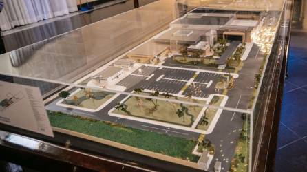 Maqueta que muestra cómo se verá el nuevo hospital de Santa Bárbara.