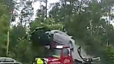 El auto salió volando por los aires de Georgia, Atlanta.