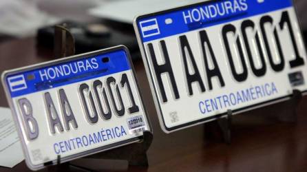 Placas nuevas en Honduras.