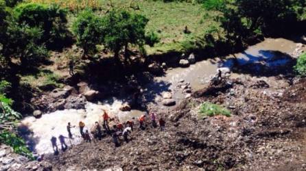 En la quebrada Jutiapa del caserío El Poy, Ocotepeque, ocurrió la tragedia.
