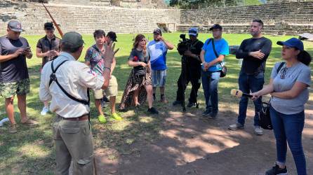 Un grupo de periodistas de diferentes medios de comunicación de Guatemala visitó el Sitio Arqueológico de Copán que es un monumento hondureño declarado patrimonio de la humanidad.