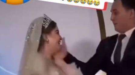 Video: En plena boda novio cachetea a su esposa