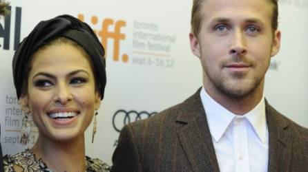 La pareja de famosos Eva Mendes y Ryan Gosling.