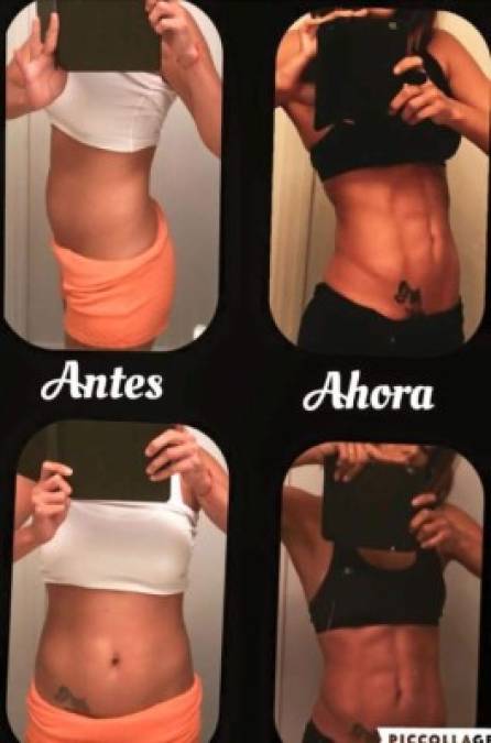 Nathalia Casco mostró como ha cambiado su cuerpo tras someterme a más de un año de ejercicio intenso.