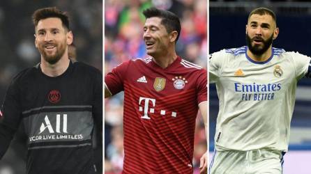 Lionel Messi, Robert Lewandowski y Karim Benzema son los candidatos, pero el argentino se roba los focos para volver a celebrar. Foto internet.