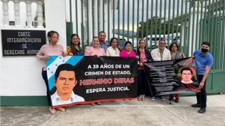 Familiares pidieron este martes a la Corte Interamericana de Derechos Humanos (CorteIDH) una condena contra el Estado de Honduras.