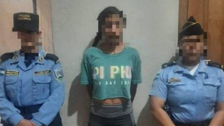 Agentes policiales dieron captura a la fémina y la trasladaron a la sede de la DPI en Trujillo, Colón (Honduras).