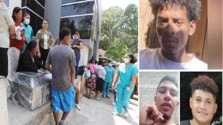 <b>Miembros de las tres familias se aglomeraron en las afueras de Medicina Forense.</b>