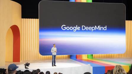Sundar Pichai, director ejecutivo de Google, habla en Google I/O, la conferencia anual de la empresa, en Mountain View, California, el 10 de mayo de 2023.