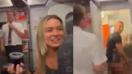 Video: Sorprenden a una pareja en el baño de un avión