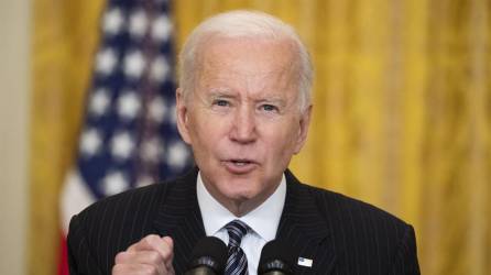 El presidente de los Estados Unidos , Joe Biden, en la Casa Blanca en Washington.