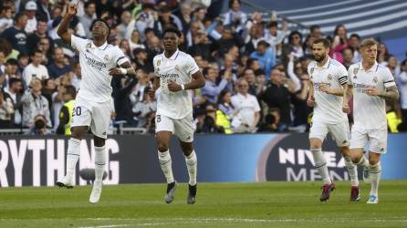 Vinicius fue el anotador del primer tanto del Madrid ante el Espanyol.