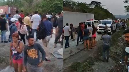 Los vecinos acudieron a auxiliar los heridos.