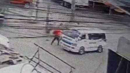 Video del momento: matan a dos asaltantes en San Pedro Sula