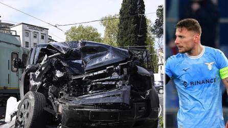 El futbolista italiano Ciro Immobile se salvó este domingo de morir tras sufrir un terrible accidente de tránsito al impactar su carro con un tranvía en Roma. El capitán de la Lazio viajaba con sus hijas.