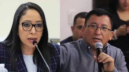 Diputada nacionalista Lissi Canio y diputado de Libre Bartolo Fuentes.