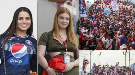 Las mejores fotos del ambiente y las bellas chicas presentes en el Estadio Nacional previo al Olimpia vs Motagua.