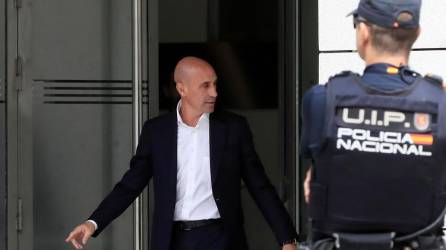 Luis Rubiales, tras declarar como investigado por presunta agresión sexual y coacciones en relación al beso que le dio a la jugadora Jenni Hermoso después la final del Mundial en Sídney.