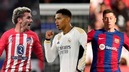 Jude Bellingham lidera la tabla de goleadores de la Liga Española 2023-2024 por delante de Antoine Griezmann y Robert Lewandowski.