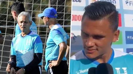 Denil Maldonado en conferencia de prensa previo al entrenamiento con la Selección de Honduras.