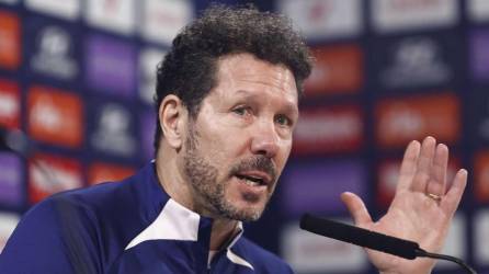 Diego Simeone, durante la conferencia de prensa que ofreció este miércoles.