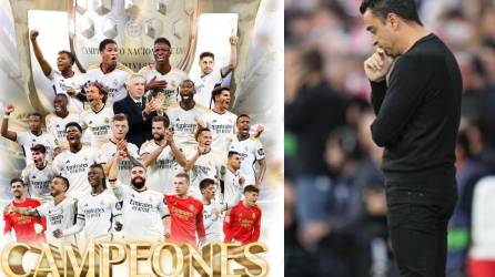 El Real Madrid se coronó campeón de la Liga Española este sábado tras la derrota del Barcelona ante el Girona. Así reaccionaron tras su nuevo título.