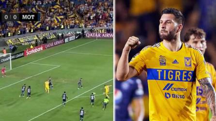 André-Pierre Gignac venció a Jonathan Rougier con un disparo desde el borde del área.